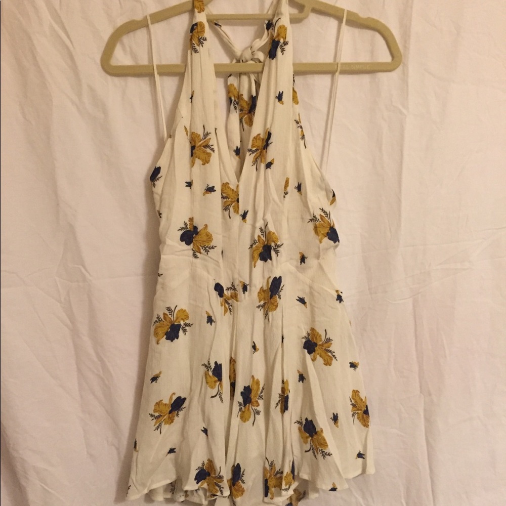 free people halter top romper